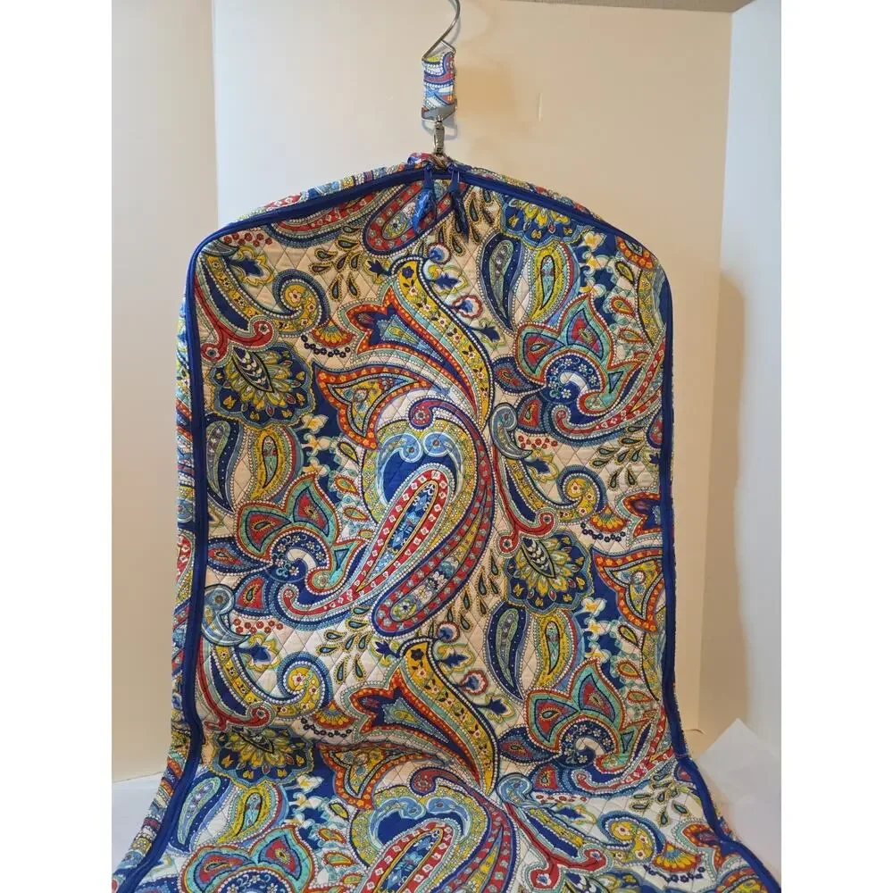 Vera Bradley Marina Paisley RARE Garment Bag Floral Quilted Hanging Travel Bag